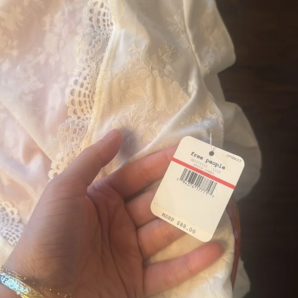 NWT Free People “Babes in Bandeau” Mesh Bodysuit